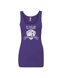 If You See Da Police, Warn A Brother Graphic Clothing - Women's Tank Top - Purple
