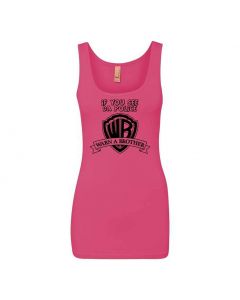 If You See Da Police, Warn A Brother Graphic Clothing - Women's Tank Top - Pink