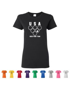 USA Beer Pong Team Womens T-Shirts