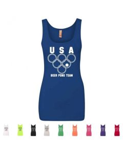 USA Beer Pong Team Graphic Women's Tank Top