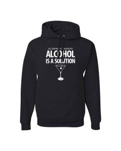 According To Chemistry, Alcohol Is A Solution Graphic Clothing - Hoody - Black