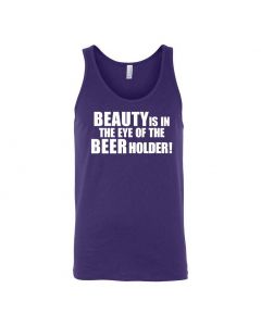 Beauty Is In The Eye Of The Beer Holder Graphic Clothing - Men's Tank Top - Purple