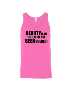 Beauty Is In The Eye Of The Beer Holder Graphic Clothing - Men's Tank Top - Pink