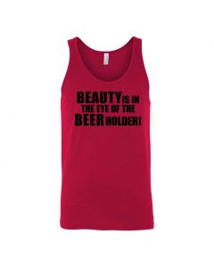 Beauty Is In The Eye Of The Beer Holder Graphic Clothing - Men's Tank Top - Red