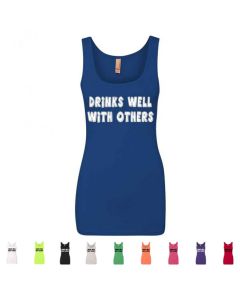 Drinks Well With Others Graphic Womens Tank Top