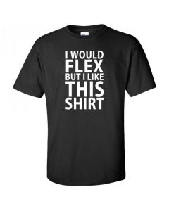 I Would Flex, But I Like This Shirt Youth T-Shirt-Black-Youth Large