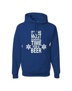 Its The Most Wonderful Time For A Beer Graphic Clothing - Hoody - Blue