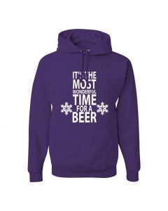 Its The Most Wonderful Time For A Beer Graphic Clothing - Hoody - Purple