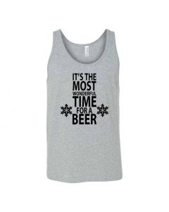 Its The Most Wonderful Time For A Beer Graphic Clothing - Men's Tank Top - Gray
