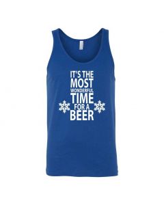 Its The Most Wonderful Time For A Beer Graphic Clothing - Men's Tank Top - Blue