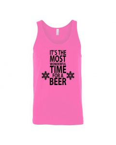 Its The Most Wonderful Time For A Beer Graphic Clothing - Men's Tank Top - Pink
