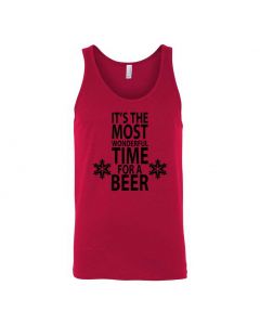 Its The Most Wonderful Time For A Beer Graphic Clothing - Men's Tank Top - Red