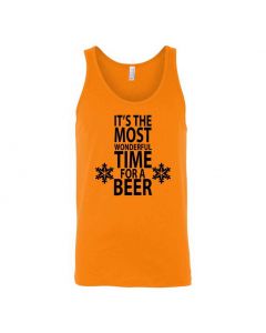Its The Most Wonderful Time For A Beer Graphic Clothing - Men's Tank Top - Orange