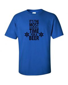 Its The Most Wonderful Time For A Beer Graphic Clothing - T-Shirt - Blue