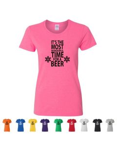 It's The Most Wonderful Time For A Beer Womens T-Shirts