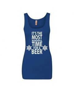 Its The Most Wonderful Time For A Beer Graphic Clothing - Women's Tank Top - Blue