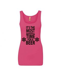 Its The Most Wonderful Time For A Beer Graphic Clothing - Women's Tank Top - Pink