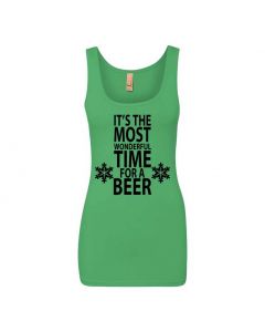 Its The Most Wonderful Time For A Beer Graphic Clothing - Women's Tank Top - Green