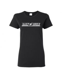 Daily Bugle - Spiderman Womens T-Shirts-Black-Womens Large