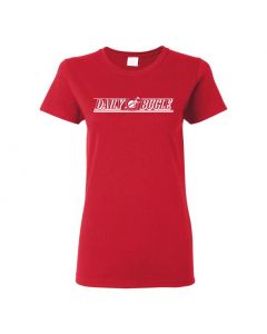 Daily Bugle - Spiderman Womens T-Shirts-Red-Womens Large