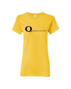 Queen Consolidated Arrow TV Series Womens T-Shirts-Yellow-Womens Large