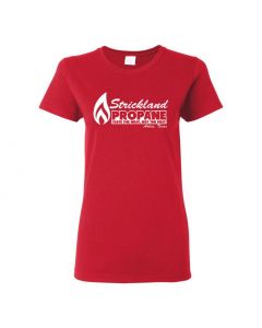 Strickland Propane King Of The Hill Womens T-Shirts-Red-Womens Large