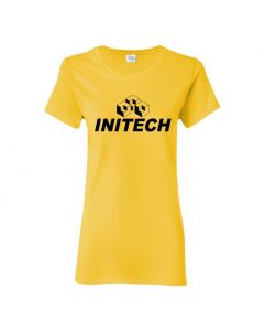 Initech - Office Space Movie Womens T-Shirts-Yellow-Womens Large