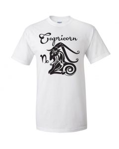 Capricorn Horoscope Youth T-Shirt-White-Youth Large