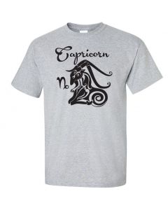 Capricorn Horoscope Youth T-Shirt-Gray-Youth Large