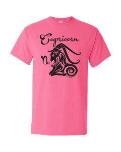 Capricorn Horoscope Youth T-Shirt-Pink-Youth Large