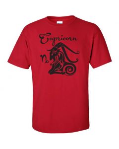 Capricorn Horoscope Graphic Clothing - T-Shirt - Red