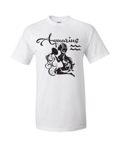 Aquarius Horoscope Youth T-Shirt-White-Youth Large