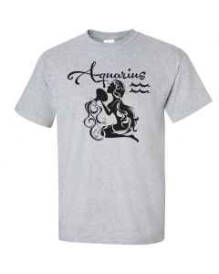 Aquarius Horoscope Graphic Clothing - T-Shirt - Gray