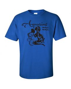 Aquarius Horoscope Youth T-Shirt-Blue-Youth Large