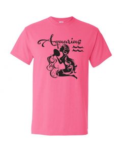 Aquarius Horoscope Youth T-Shirt-Pink-Youth Large