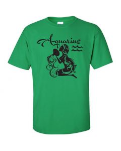 Aquarius Horoscope Graphic Clothing - T-Shirt - Green 