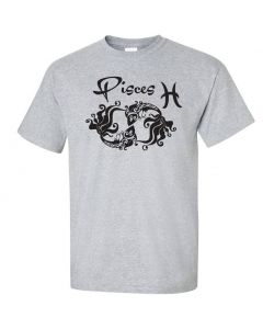 Pisces Horoscope Graphic Clothing - T-Shirt - Gray