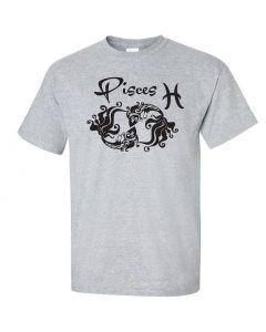 Pisces Horoscope Youth T-Shirt-Gray-Youth Large