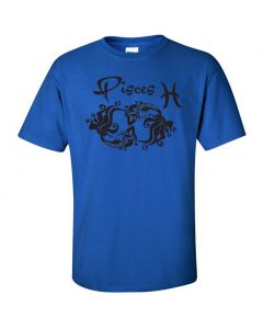 Pisces Horoscope Youth T-Shirt-Blue-Youth Large