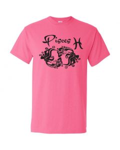 Pisces Horoscope Youth T-Shirt-Pink-Youth Large