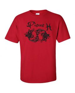 Pisces Horoscope Graphic Clothing - T-Shirt - Red