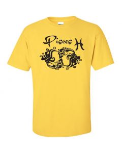 Pisces Horoscope Youth T-Shirt-Yellow-Youth Large