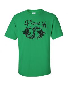 Pisces Horoscope Youth T-Shirt-Green-Youth Large