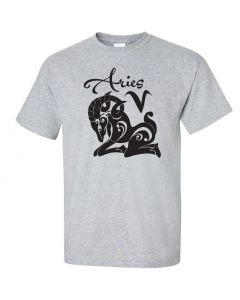 Aries Horoscope Youth T-Shirt-Gray-Youth Large
