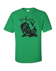 Aries Horoscope Graphic Clothing - T-Shirt - Green