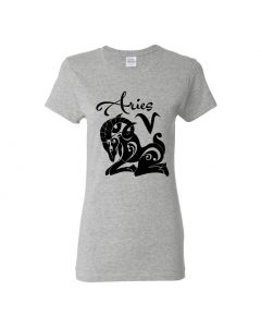 Aries Horoscope Womens T-Shirts-Gray-Womens Large