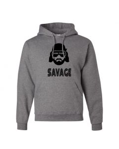 Macho Man Savage Pullover Hoodies-Gray-Large