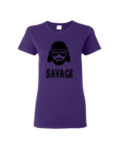 Macho Man Savage Womens T-Shirts-Purple-Womens Large