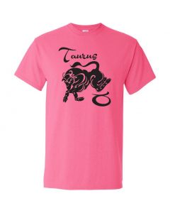 Taurus Horoscope Youth T-Shirt-Pink-Youth Large