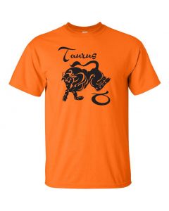 Taurus Horoscope Youth T-Shirt-Orange-Youth Large